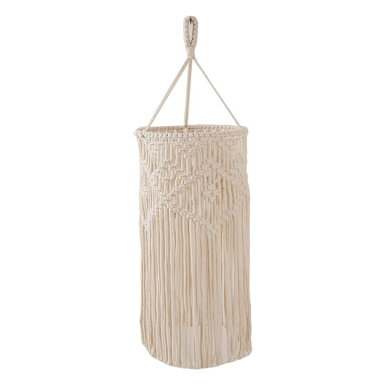 Ivory Achart Macrame Lamp Shade Boho Hanging Pendant Light Cover Lamp Shade Ceiling Light Shade Bedroom Living Room Nursery Dorm Room Bohemian Home Decor Bulb Not Included