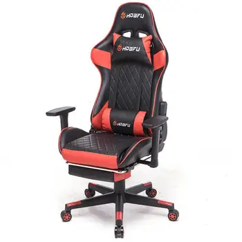 

Computer Gaming Chair Ergonomic Gaming Chair With Footrest Reclining Home Office Chair High Back Pu Leather Gaming Desk Chair