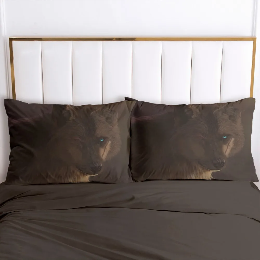 

3D Digital Printing Custom Pillow Case Pillowcase 50x70 50x75 50x80 70x70 Decorative Pillow Cover Animal Camel wolf Bedding