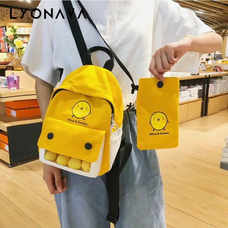 yellow cute backpack