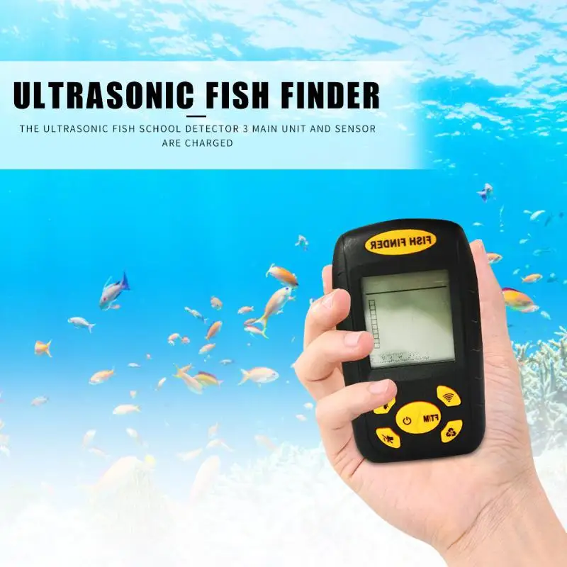 

Wired Fish Finder 0.6-100m Portable LCD Display Sonar Alarm Sounder