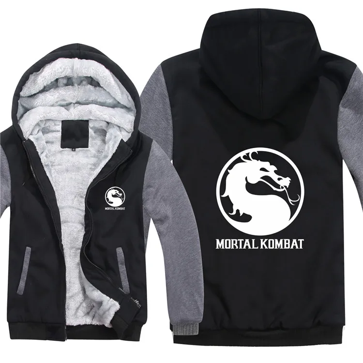 Mortal Kombat толстовки мужские модные пальто пуловер теплая куртка Mortal Kombat Кофты мужские тканевые HS-030 - Цвет: as picture2