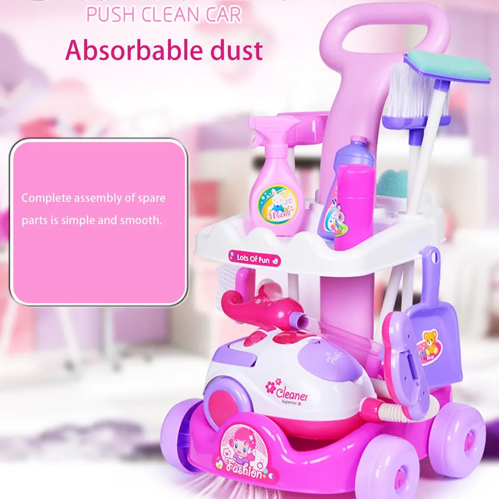 Carrito de simulación para reparación de jardinería, juego de limpieza para niños, pala de riego, Juguetes
