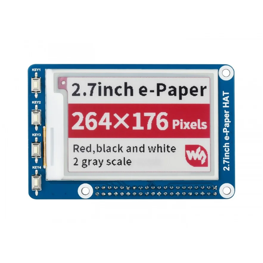 Электронная бумажная шляпа 2 7 дюйма 264x176 дисплей e Ink для Raspberry Pi 3B/3B +/2B/Zero W SPI