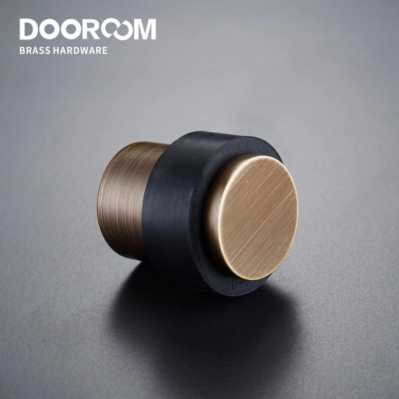Brass Environmental Rubber Door Stops Bathroom Door Stopper Heavy Duty Floor Mount Bumper Non-magnetic Holder Catch door stopper door stopper bumpers silicone rubber bumpers