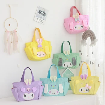 

Hello Kitty Melody Cinnamoroll PomPomPurin Kuromi Pochacco Lunch Food Box Bag Picnic Lunch Bags for Women Children Kid Bento Bag