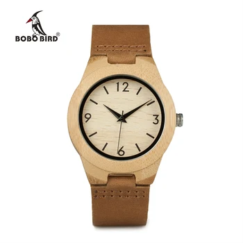 

BOBO BIRD Handmade Bamboo Ladies Wood Watch With Genuine Leather часы женские Couple Watch Valentine's Day present парные часы