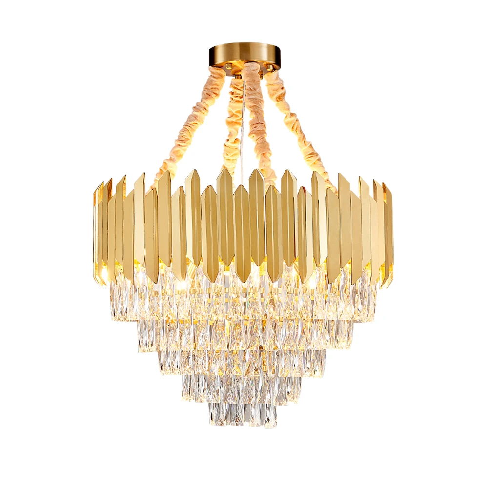 Современный круглый хрустальный люстра светильник ing Lustre Cristal для гостиной светодиодный светильник для кухни