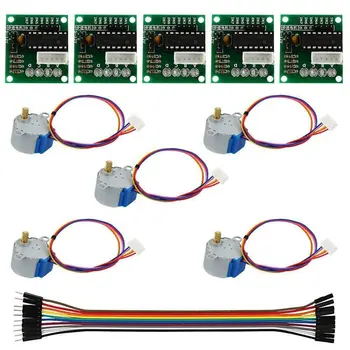 

1 set 5V Stepper Motor With ULN2003 Driver Board Dupont Cable For Arduino Reduction Step Motor Gear Stepper Motor 4 Phase