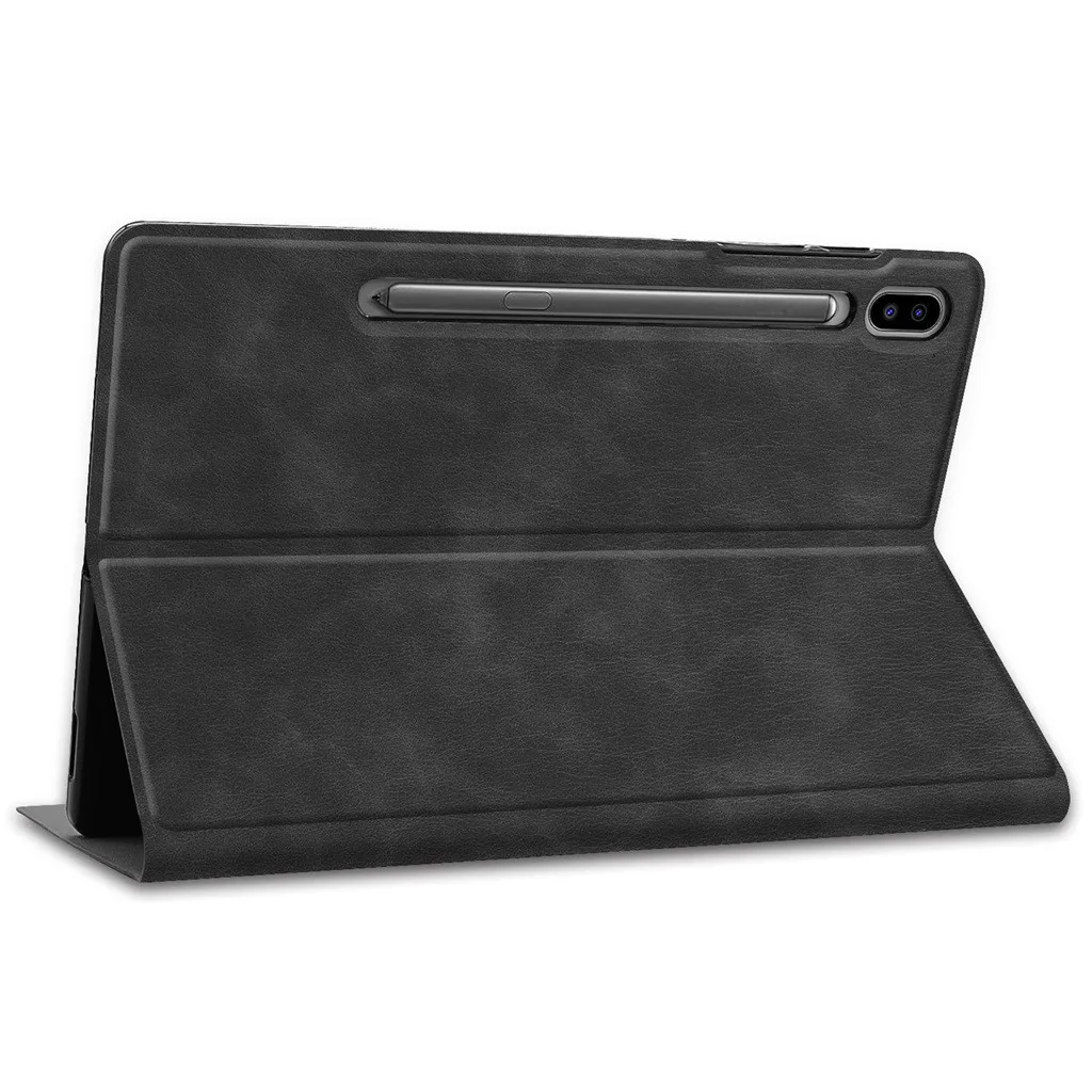Чехол для планшета воловья кожа передняя Поддержка кронштейн для Galaxy Tab S6 10,5 T860 T865 PU+ кожаный чехол для сна/бодрствования# guahao