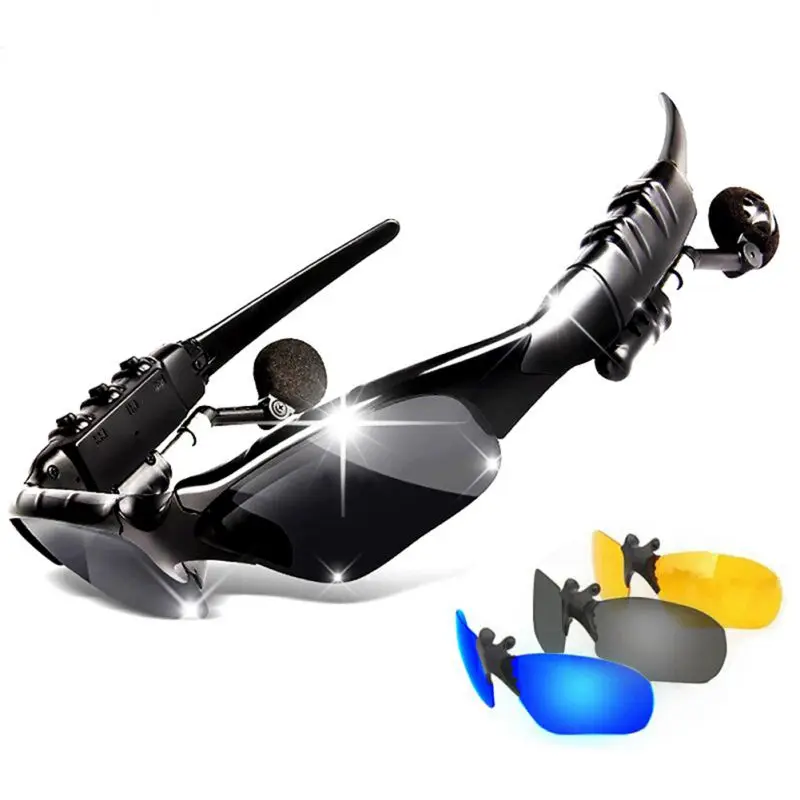 Sunglasses Riding Bluetooth Earphone Smart Glasses Outdoor Sport Wireless Bike Sun Headphone with Mic For iPhone Samsung | Электроника