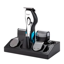 Волосы Kemei триммер 6 в 1 для мужчин Набор для стрижки волос электрическая бритва триммер для бороды Инструменты для укладки станок для бритья для парикмахера