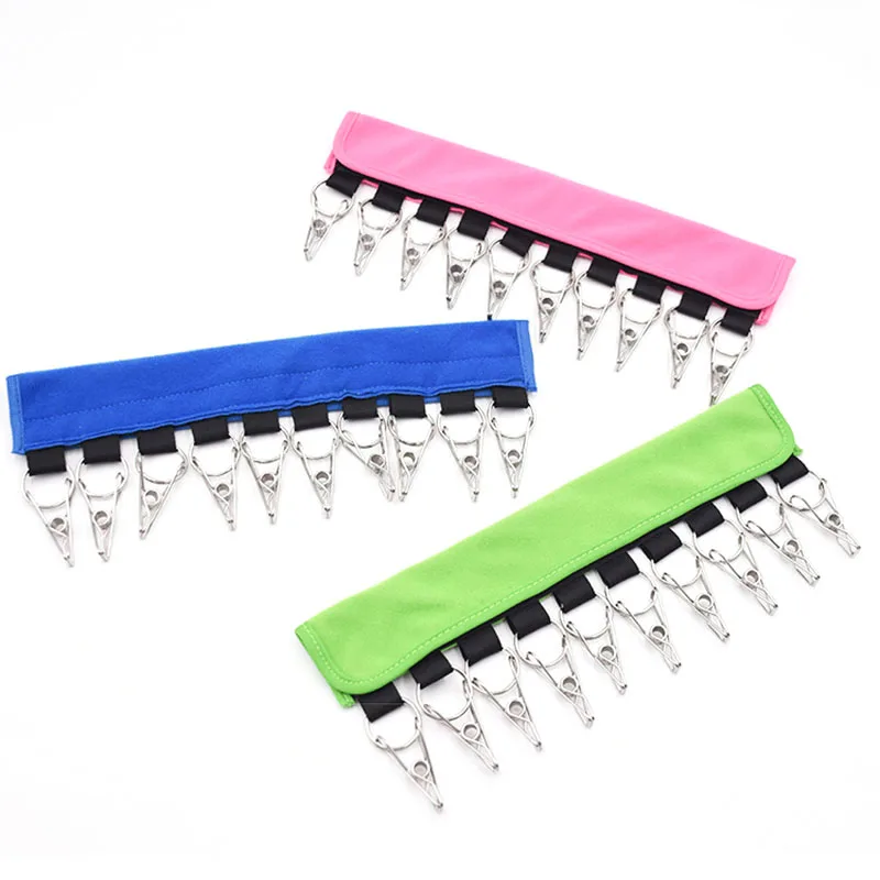 Fabric Hanging-Clips Clothes Pegs Bra-Socks Hanging-Pegs Drying-Racks Beach-Towel Plastic Portable 10 Clips High Quality