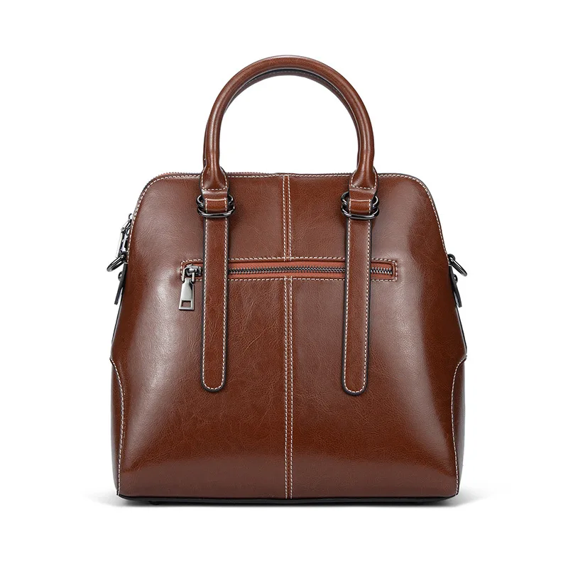 

2019 Autumn And Winter New Style WOMEN'S Leather Bags Europe And America-Style Fashion Large-Volume Cowhide Hand Shoulder WOMEN'