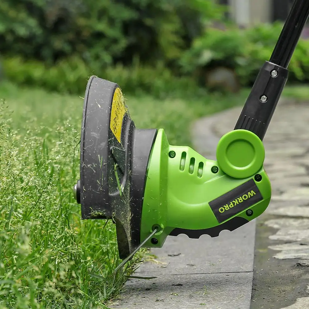 Najtaniej WORKPRO 18 V bateria litowa 2000 mAh akumulatorowy podkaszarka do trawy regulowane uchwyty narzędzia ogrodowe czas ładowania 1 godziny