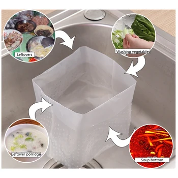 

30PC Rubbish Waste Filter Bag Self-standing Eco-friendly Drain Sink Strainer Disposable Trash Garbage Drain Bag Kitchen Supplies