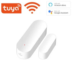 Tuya – détecteur intelligent d'ouverture/fermeture de porte, wi fi, Compatible avec Alexa, Google Home, application Smart Life 