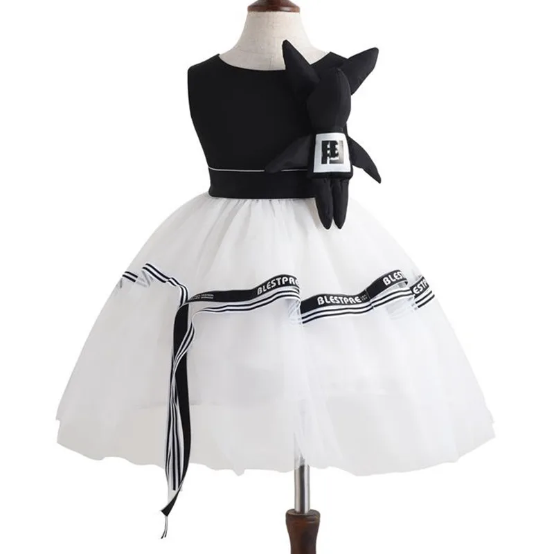 

2019 New Fashion Children Girl Clothing Sleeveless Tutu Dress Little Bear TuTu Party Dress For 3-12 Years Old Girls