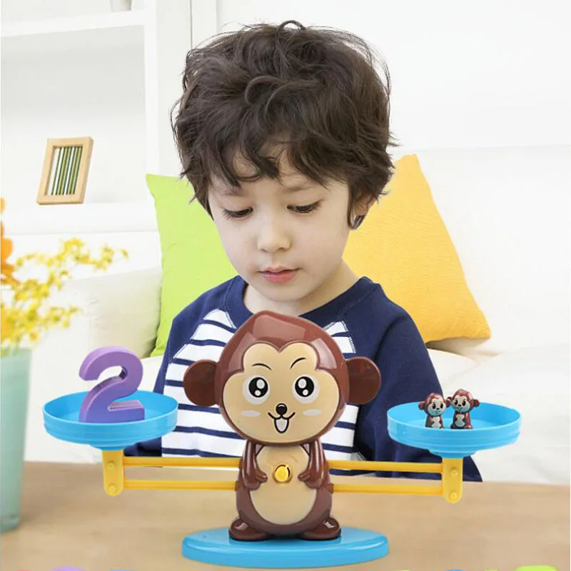 Новый матч Игра настольные игрушки обезьяна цифровой Баланс весы игрушка Дети