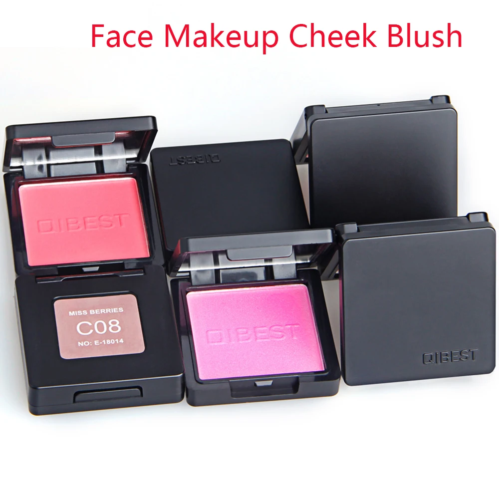 QIBEST 8 цветов лица минеральный пигмент Румяна Пудра, бронзер Cosmestics профессиональная палитра румяна Контурные тени