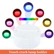 5 шт., световая база, рисунок трещин, подарок, Сенсорная лампа, основы, Современный внутренний для дисплея, Прямая