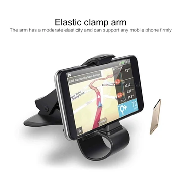

Car Phone Holder 360 Degree Adjustable Holder Grip In Car ABS Instrument GPS Mount Car Accessories For 2"-6.5" Cell Phone