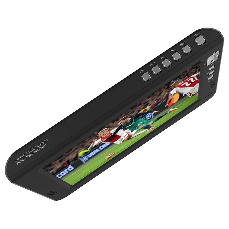 Портативный 10,1 дюймовый TFT светодиодный Dvbt2 цифровой аналоговый ТВ 1080P HDMI-IN H.265 автомобильный телевизор Поддержка USB TF кард-ридер с европейской вилкой