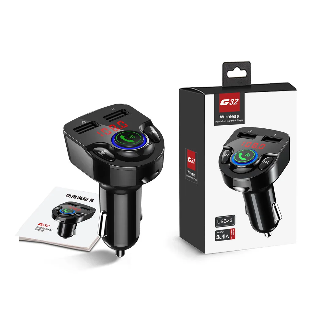 Bluetooth автомобильный беспроводной fm передатчик MP3 радио адаптер комплект 2 USB