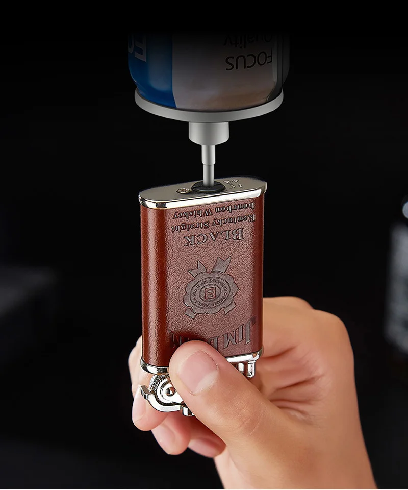 Straight Flame Cigarette Lighter Retro Butane Gas Lighter Portable Windproof Lighter Creative Cigarette Accessories for Man Gift