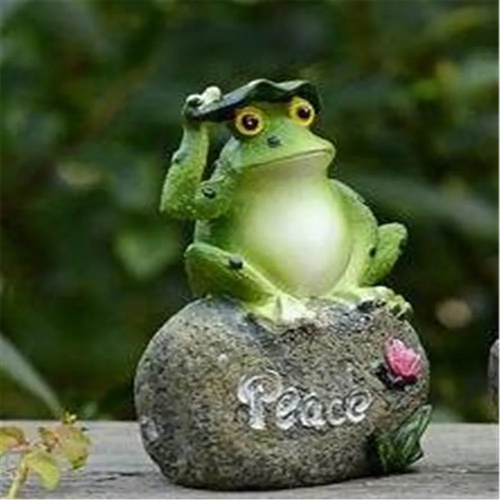 1 frog 3 шт. миниатюрные фигурки животных лягушек Сказочный Сад миниатюрный пейзаж из мха Diy Террариум статуэтки для украшения дома - Цвет: 1 frog