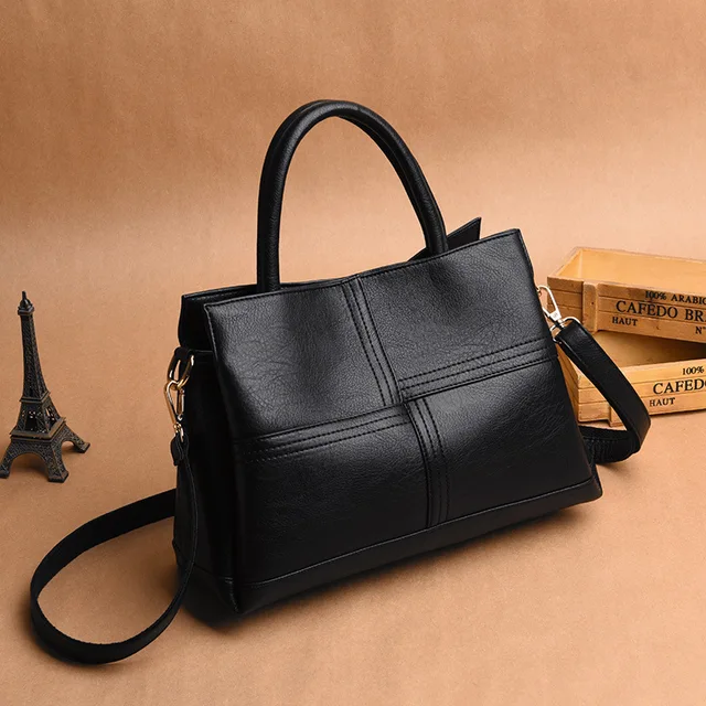 leather tote with compartments