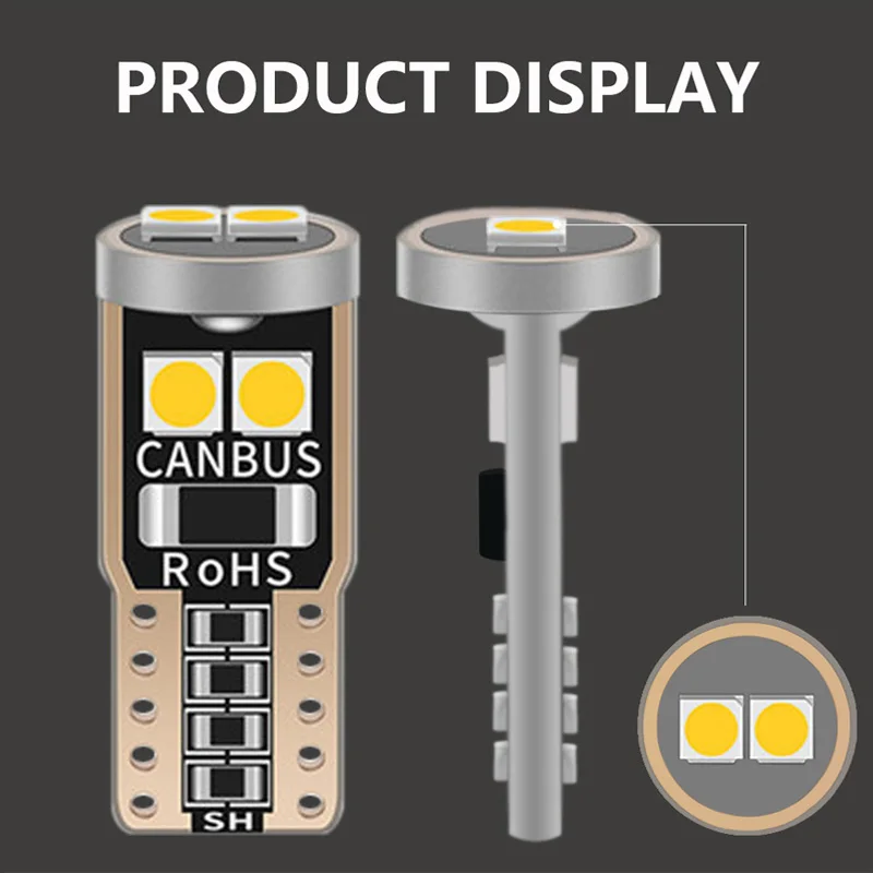 1 шт. W5W светодиодный T10 светодиодный canbus салона светильник 194 501 6 SMD 3030 светодиодная приборная подсветка Клин для лампы светильник без ошибок 12V 6000K