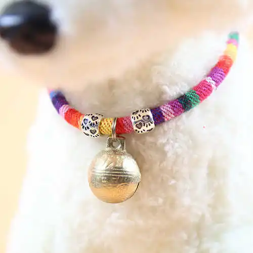 

Dog Bell Pet Cats Collar Dog Bell Teddy Bichon Accessories Necklace Small Dogs Bowtie Cat Dog Supplies