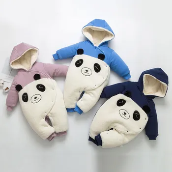 

Girl Baby Cartoon Winter Jacket Kid Zip Thick Snowsuit Hoodie Coat Jumpsuit Children's romper Baby crawler New Brand