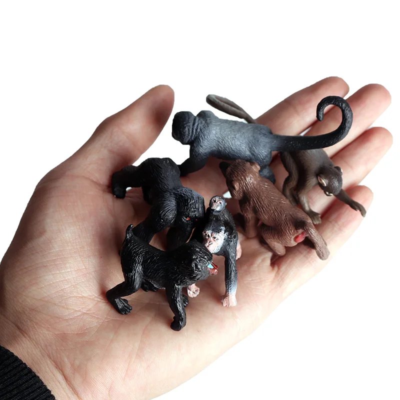 Oenux-子供向けのオリジナルの動物猿,PVC学習フィギュア,さまざまな