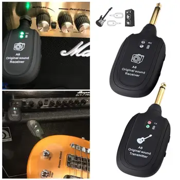 

Guitar Wireless System Transmitter Receiver Built-in Rechargeable Built- in Rechargeable wireless guitar transmitter