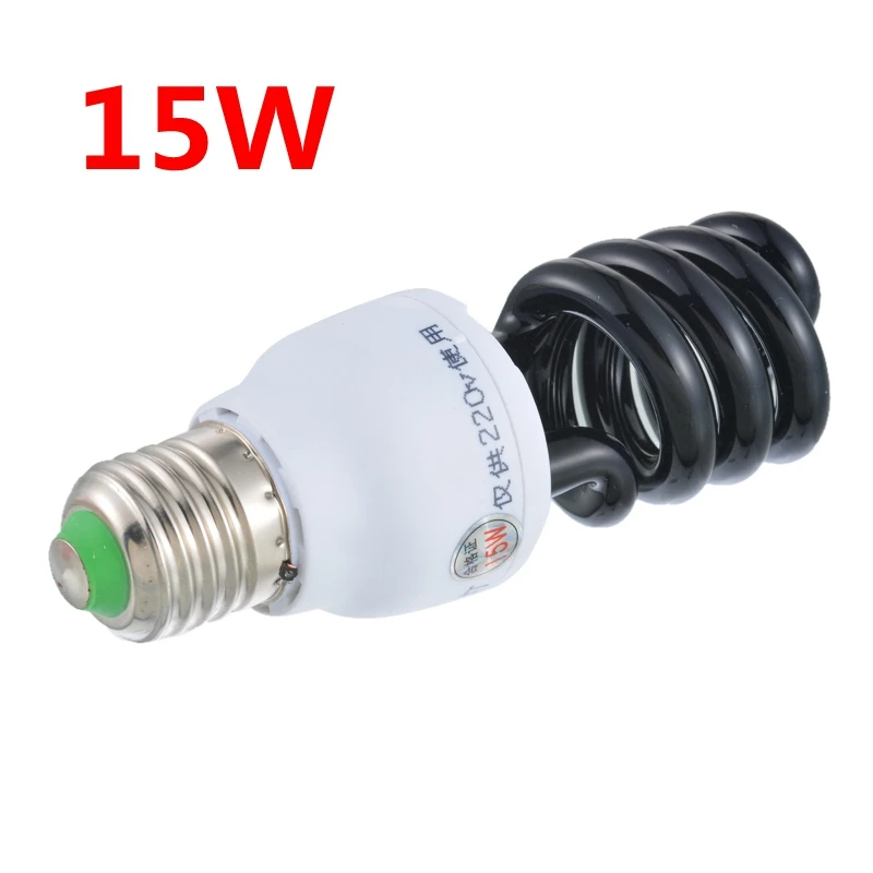 220V E27 15-40W UV светильник лампы УФ ультрафиолетовые люминесцентные светильник лампа Спиральные энергосберегающие черный светильник фиолетовый лампы светильник Инж