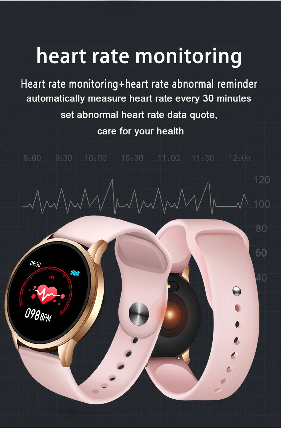 LIGE Luxury Smart Watch Women Sport Watch Waterproof Fitness Tracker Heart Rate Blood Pressure Monitor Pedometer for Android ios