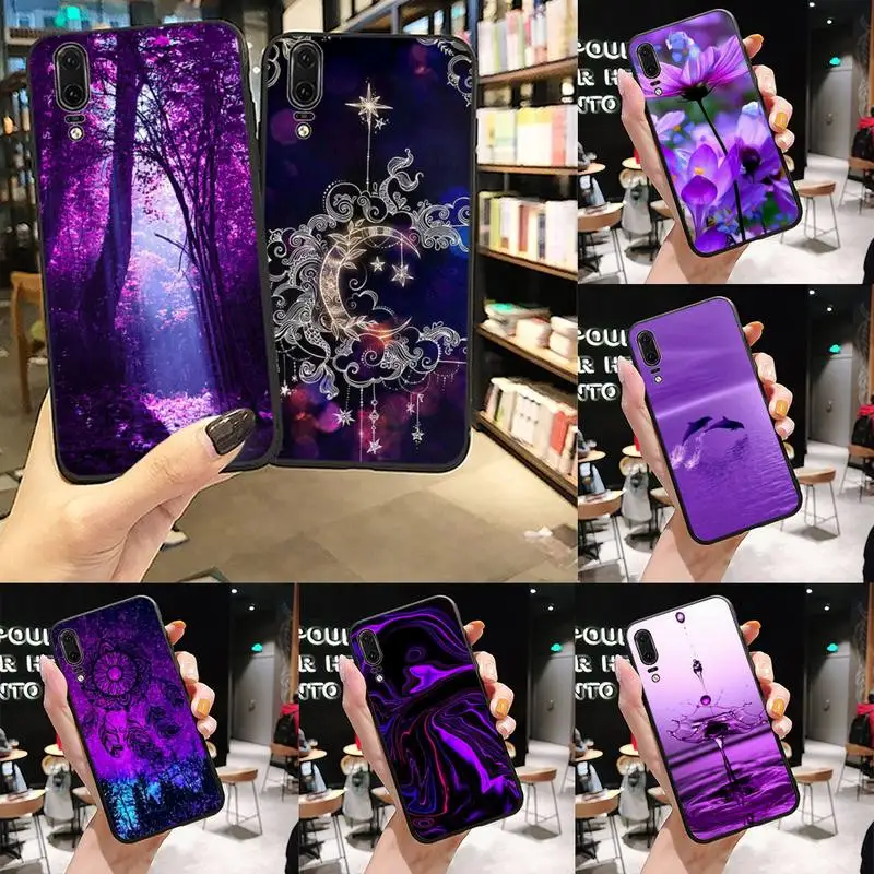 

Purple plant the scenery Phone Case For Huawei NOVA 2 2i 2s 3i 4 4e 5 plus P10 lite 20 P20 pro honor10