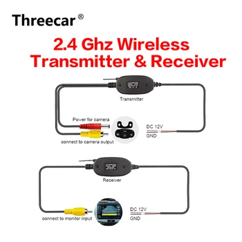 

2.4 Ghz Wireless Rear View Camera RCA Video Transmitter & Receiver Kit for Car Rearview Monitor FM Transmitter & Receiver
