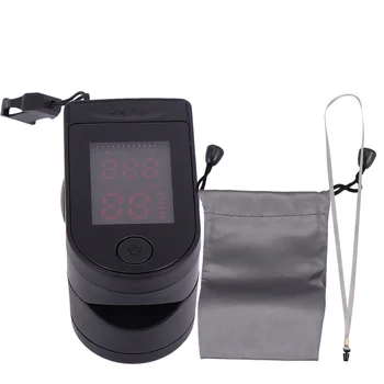 

Finger Clip Pulse Oximeter LED Display Heart Rate Blood Oxygen Monitor without Battery (Black)