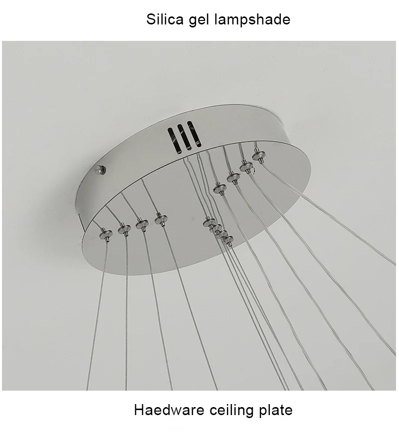 Современный светодиодный подвесной светильник, декоративное кольцо, светильники, круглый алюминиевый светильник для столовой, гостиной, для спальни, домашняя люстра с подвесками