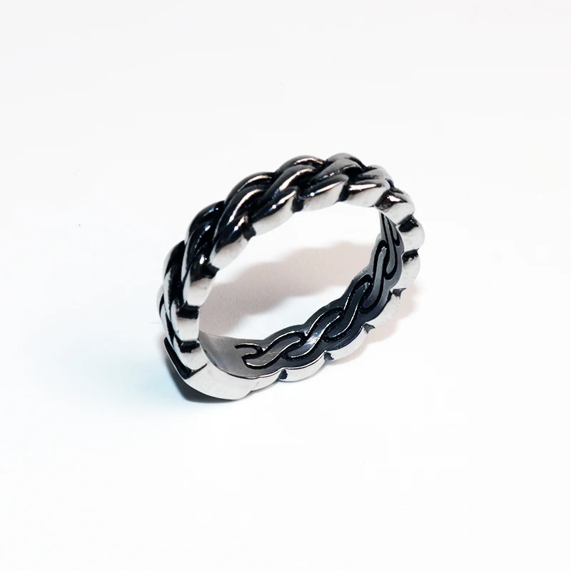 Дизайн, модное кольцо на цепочке для женщин и мужчин, байкерские кольца из нержавеющей стали, Трендовое обручальное кольцо, обручальное кольцо, ювелирное изделие VR384