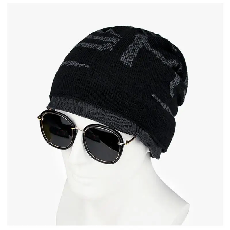 

Winter Fahion Acrylic Plus Velvet Cold Protection Knitted Hat Skullies&Beanies Earmuffs Men's Winter Knit Hat Beanies For Ladies