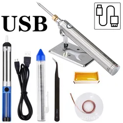 Stylo à souder électrique, chargement sans fil, outil de soudage, Mini fer à souder Portable pour batterie avec USB 
