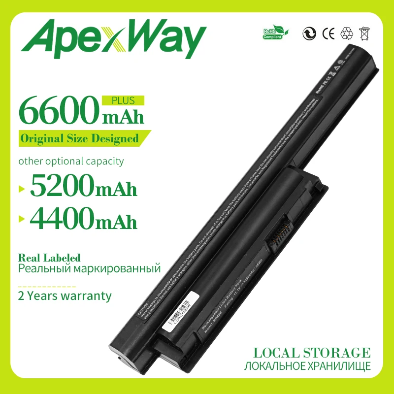 Apexway 6 ячеек ноутбук Батарея для sony Vaio bps26 VGP-BPL26 VGP-BPS26 VGP-BPS26A SVE14A SVE15 SVE17 VPC-CA VPC-CB VPC-EG VPC-EH