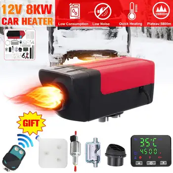 

HCalory12V 8KW Car Heater Diesel Air Heater LCD Thermostat Remote Control for Car Boat RV Motorhome Trailer Trucks With Silencer