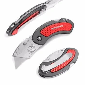 

3PC Mini Knives Utility Knife Aluminum Handle Folding Knife with 10pc Extra Blades