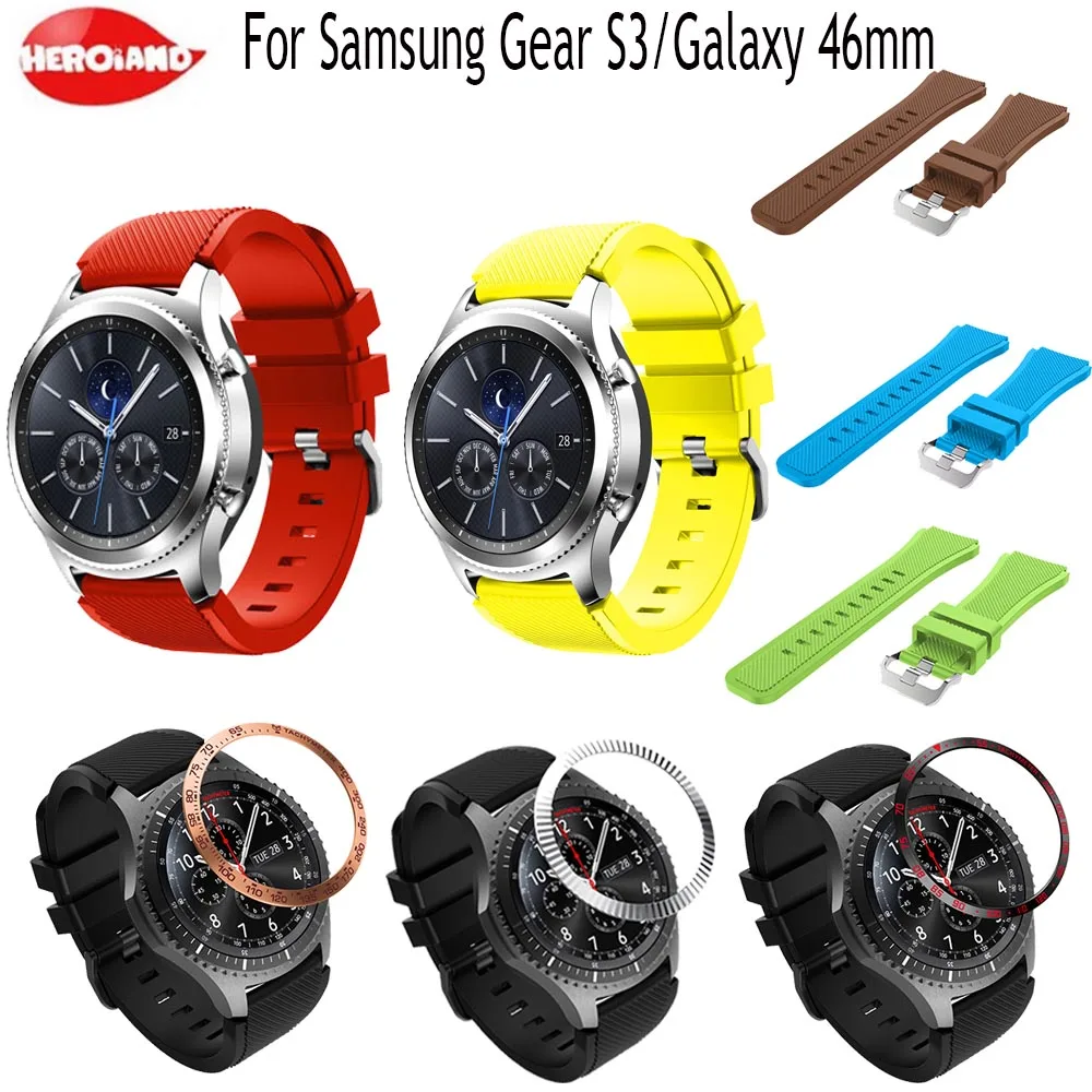 

Gear S3 Frontier band for Galaxy watch 46mm strap Ringke Bezel Styling Frame Case Protection For Samsung Galaxy 46mm Gear S3