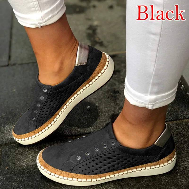 black-3 MoneRffi кроссовки; Женская Вулканизированная обувь; Повседневная дышащая обувь; женская обувь из мягкой кожи на плоской подошве; женские кроссовки - Цвет: black-3